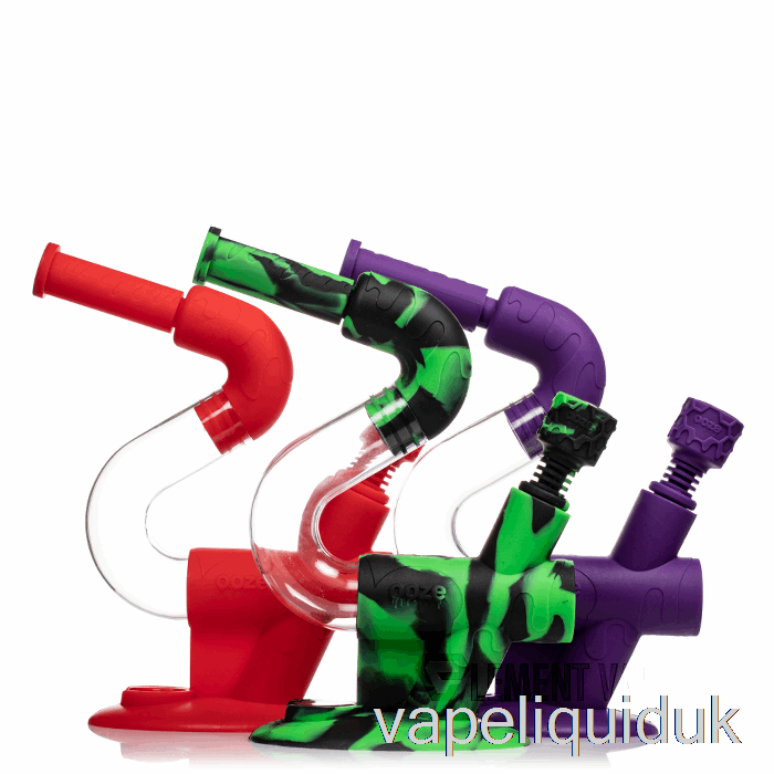 Ooze Swerve Silicone Water Pipe Rasta (Green / Red / Yellow) Vape Liquid